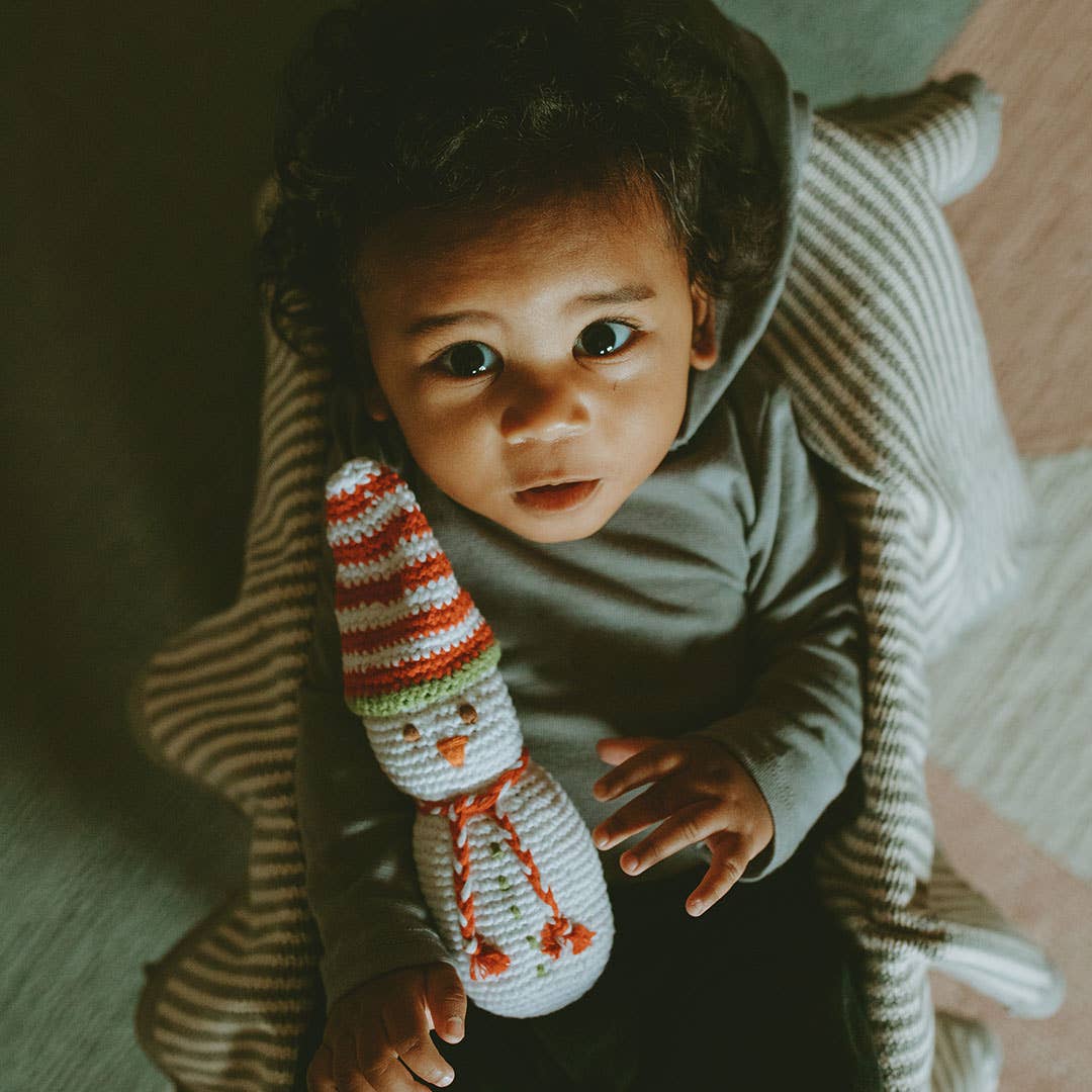 Plush Snowman Rattle