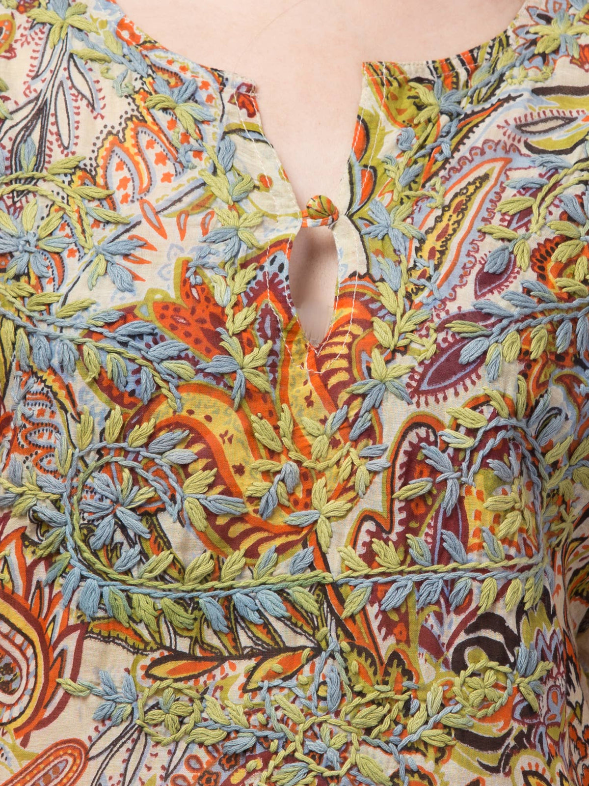 Saffron Bloom Organic Cotton Tunic