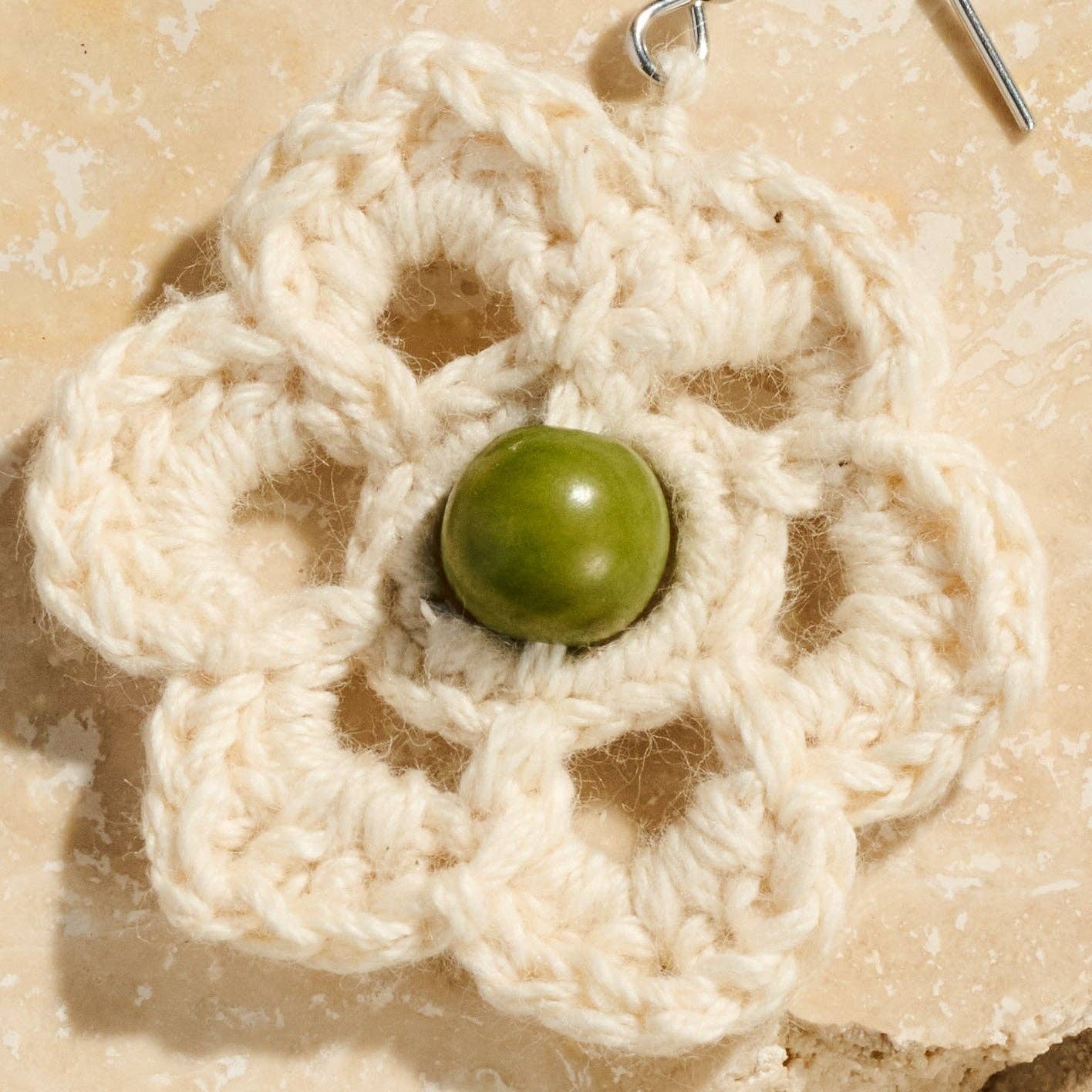 Hand Crocheted Dangle Earrings