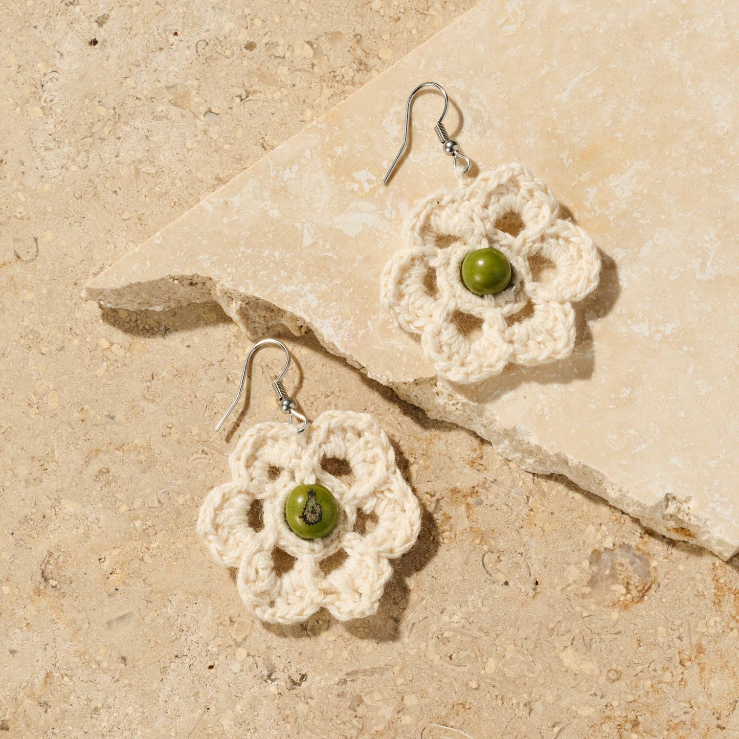 Hand Crocheted Dangle Earrings