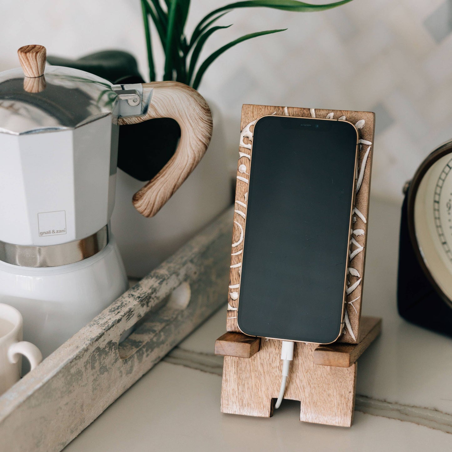 Mango Wood Phone Stand