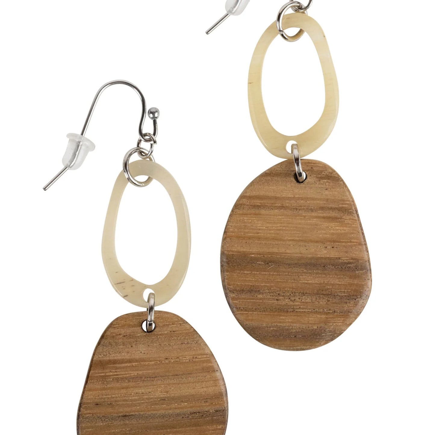 Wood Grain Layered Earrings