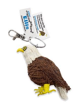String Doll Keychain - Ellis the Bald Eagle