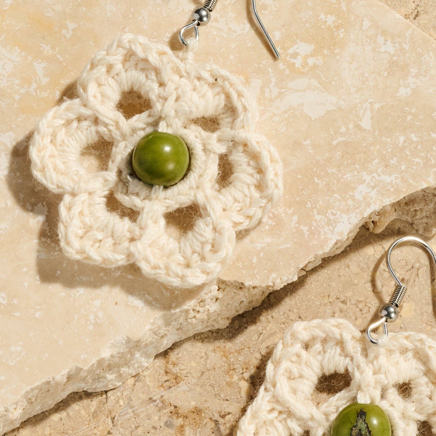 Hand Crocheted Dangle Earrings
