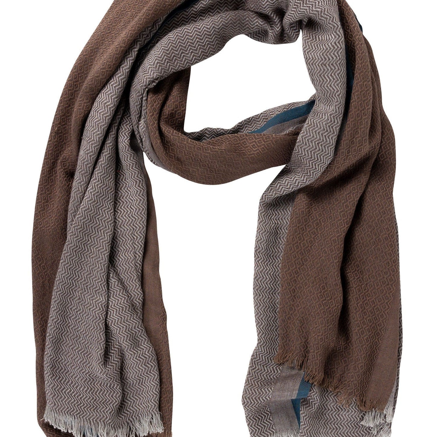 Color Block Herringbone Scarf