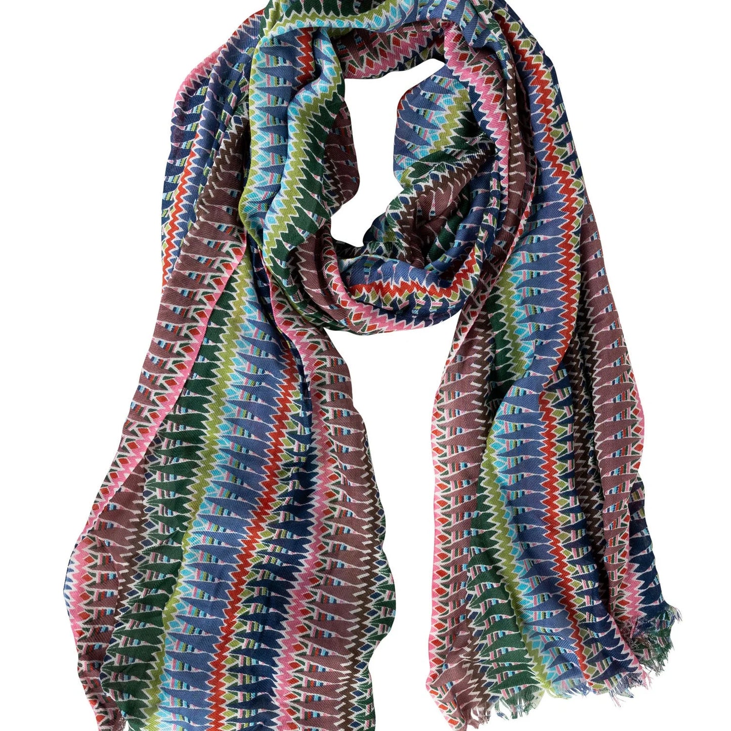 CLEARANCE Zig Zag Multi-Colored Scarf