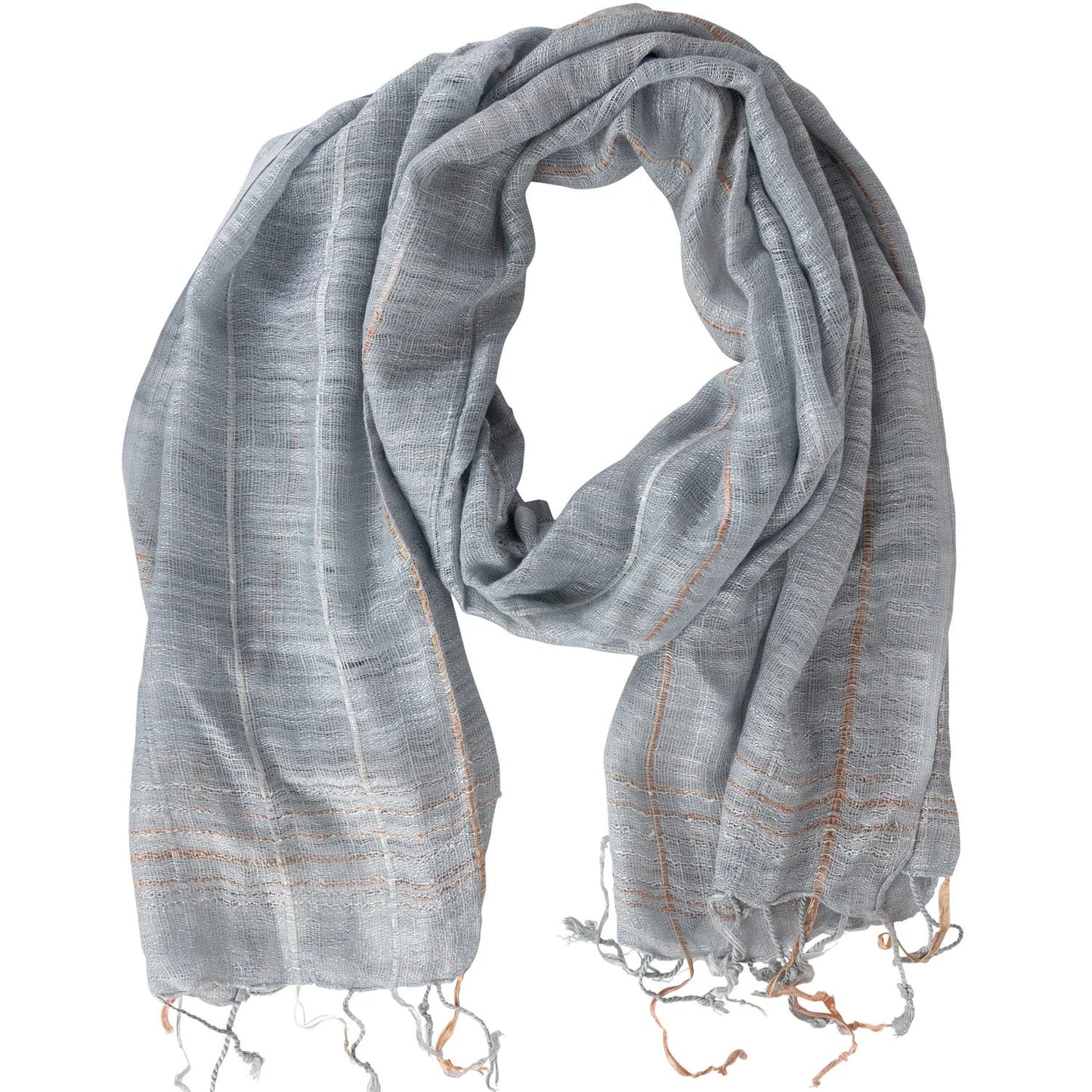 CLEARANCE Silvery Blue/Peach Scarf