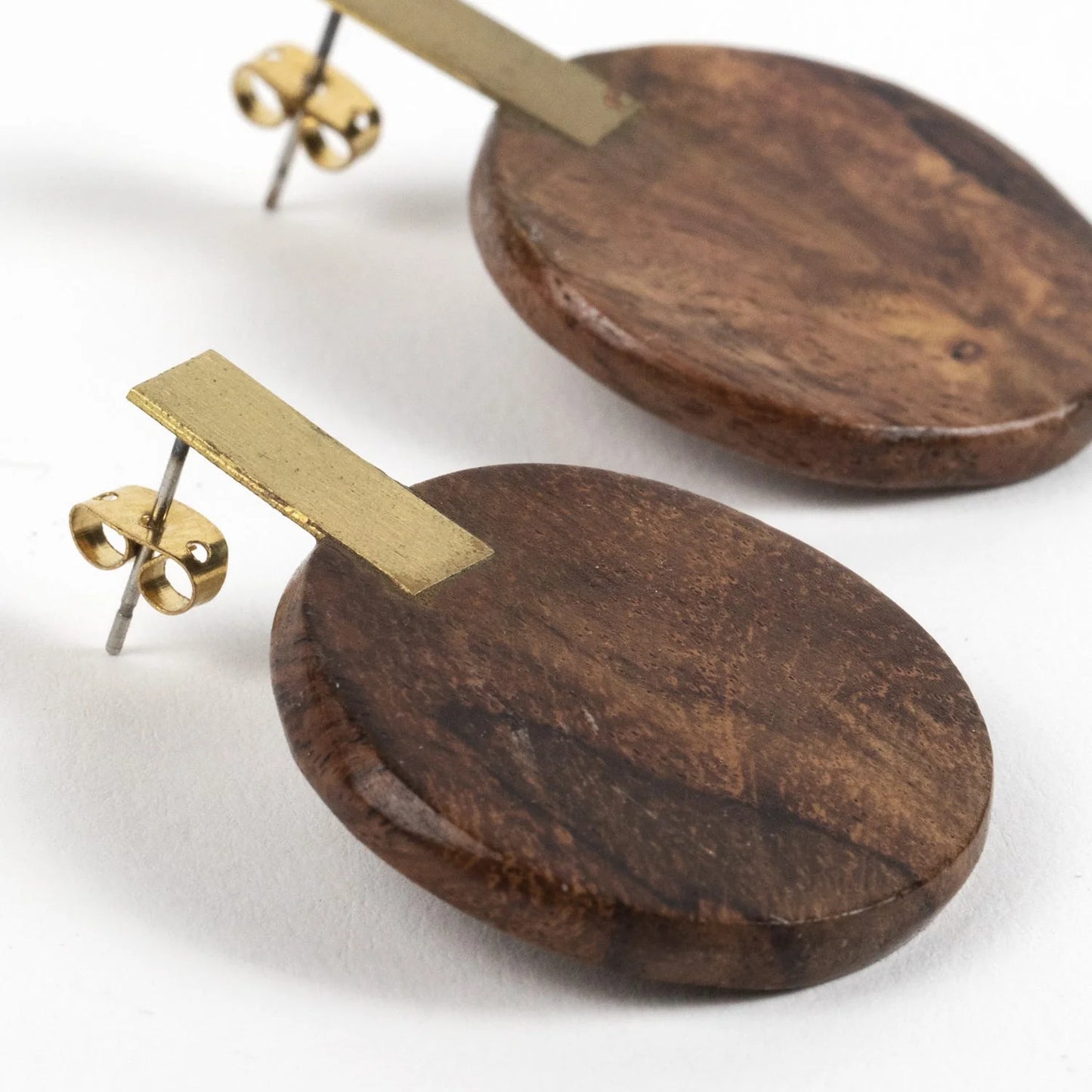 Wooden Circle Earrings