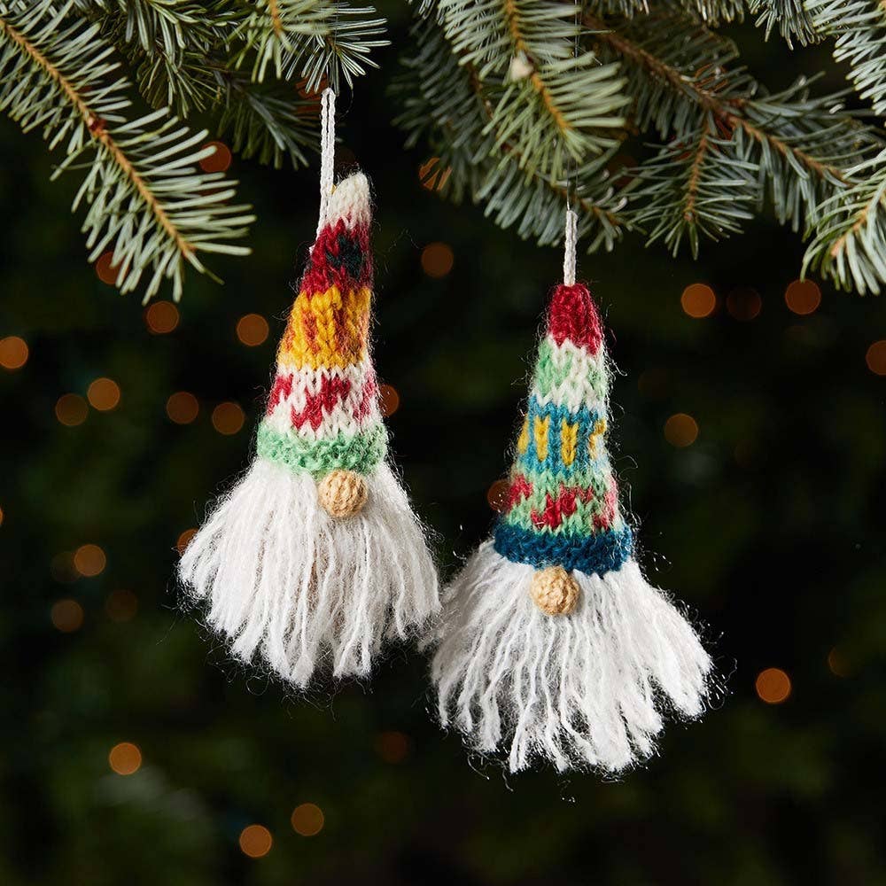 Knitted Gnome Ornaments
