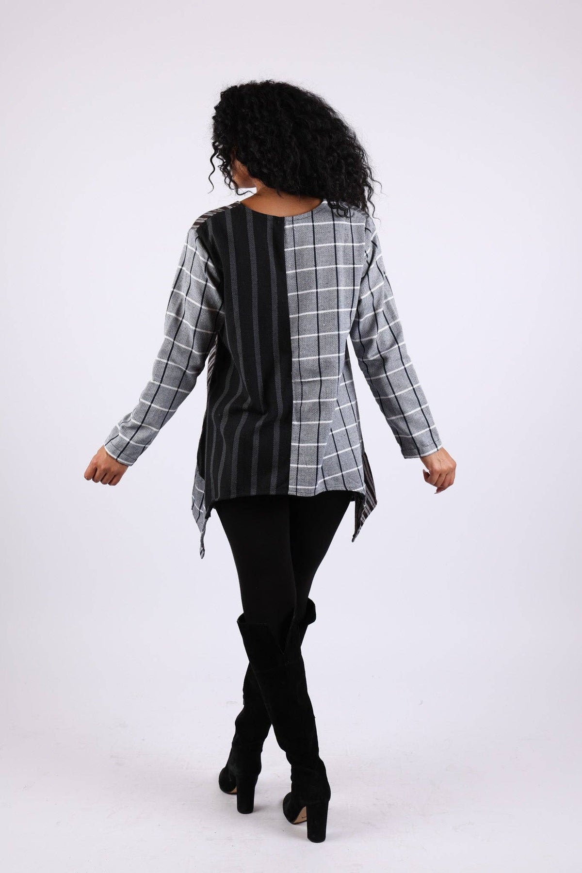 Black and White Patchwork Tunic