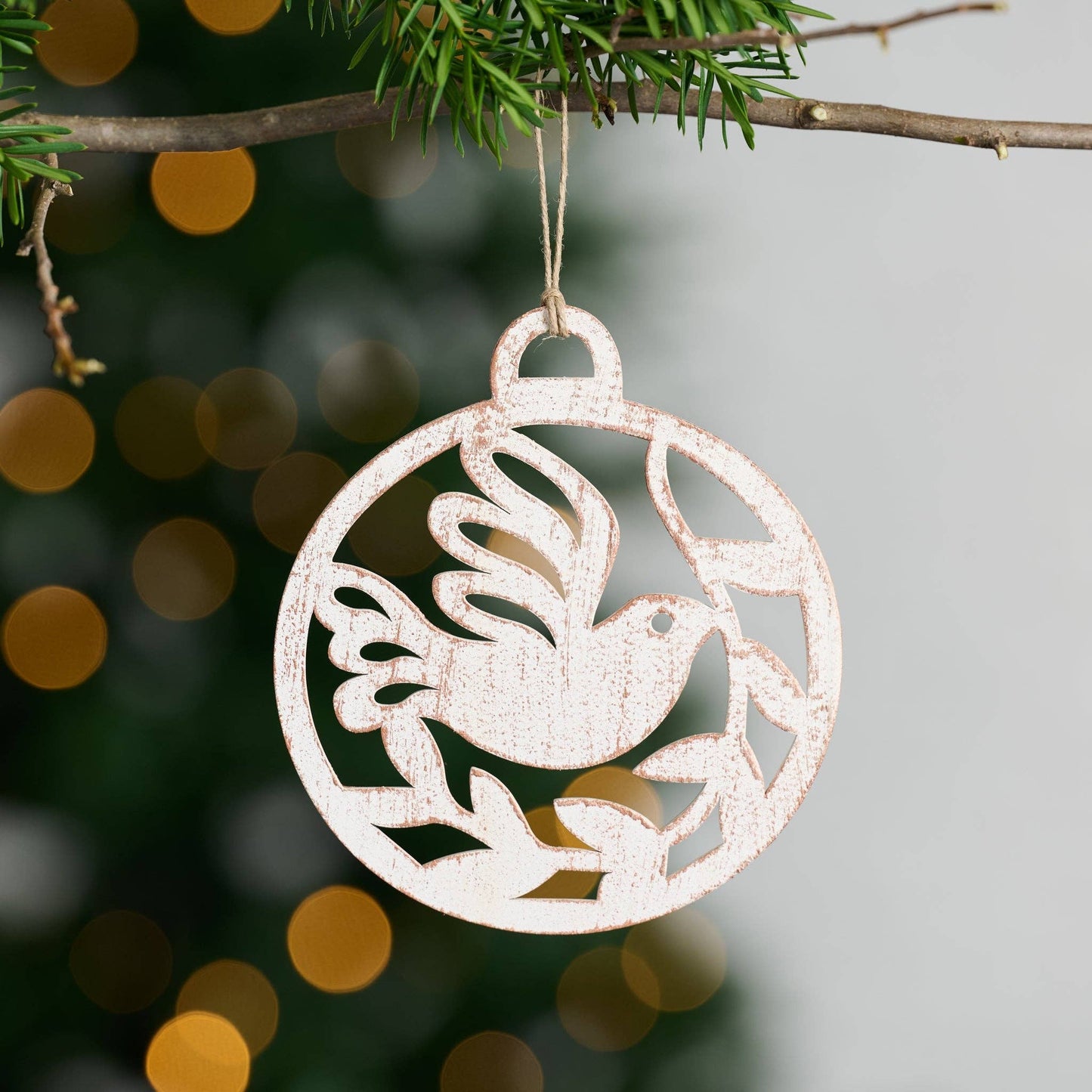 Wooden Dove Ornament