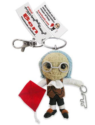 String Doll Keychain - Ben Franklin