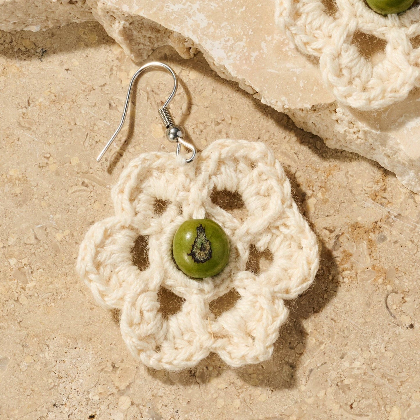 Hand Crocheted Dangle Earrings