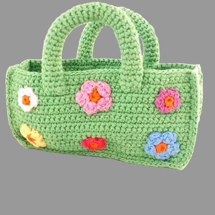 Green Floral Basket