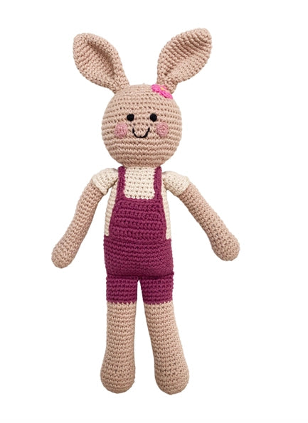 Plush Springtime Easter Bunny - Plum