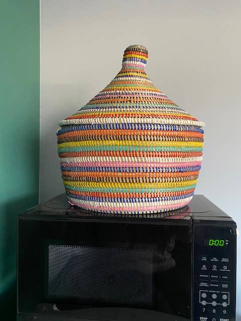 Small Lidded Sweet Grass Basket