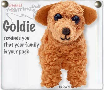 Goldie the Golden Retriever String Doll Keychain