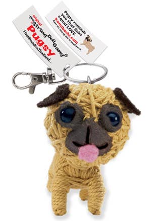 String Doll Keychain - Pugsy the Pug
