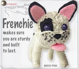 String Doll Keychain - Frenchie the French Bulldog