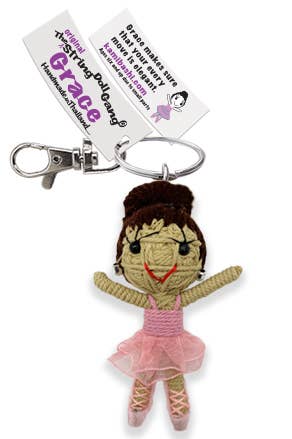 String Doll Keychain - Grace the Ballerina