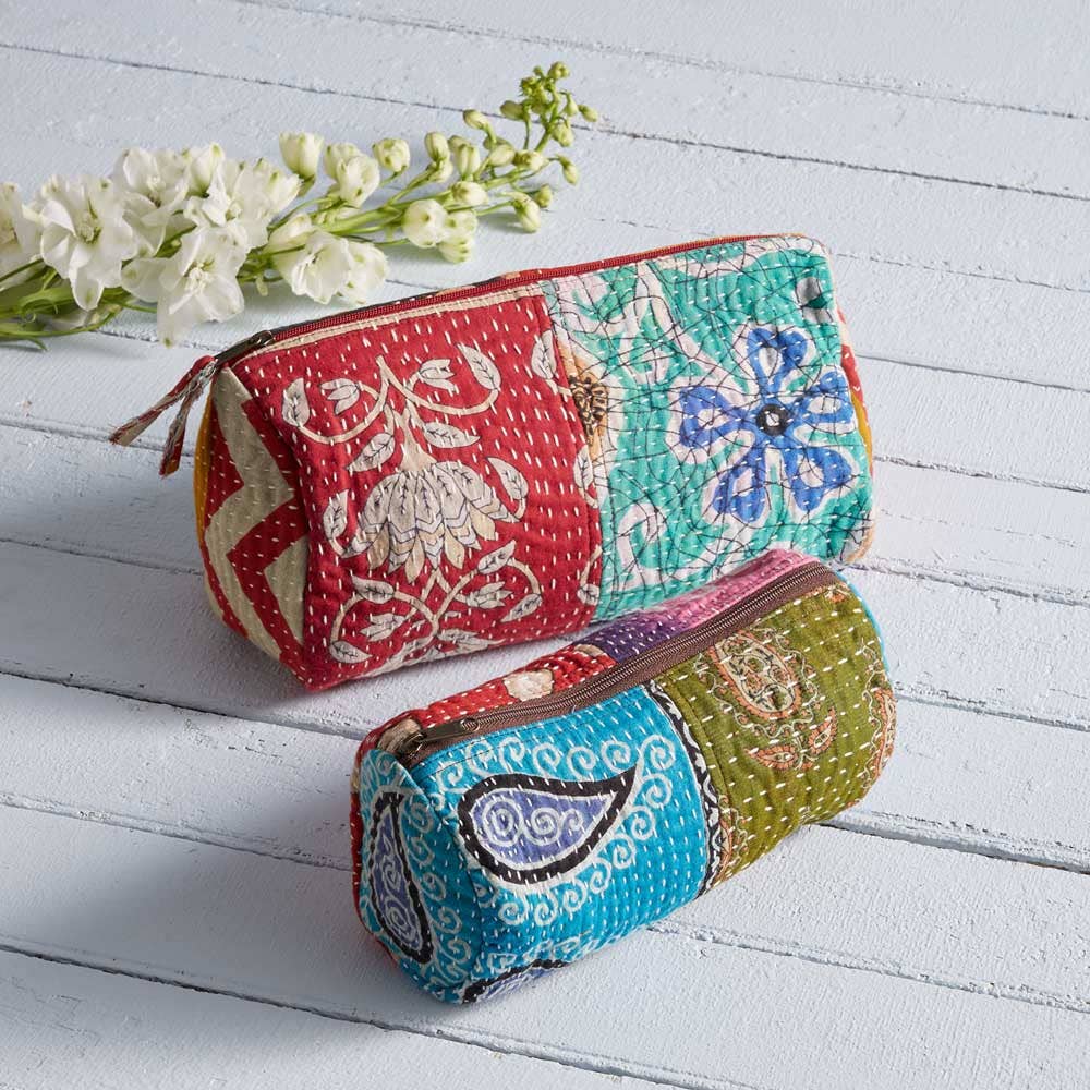 Kantha Makeup Bag