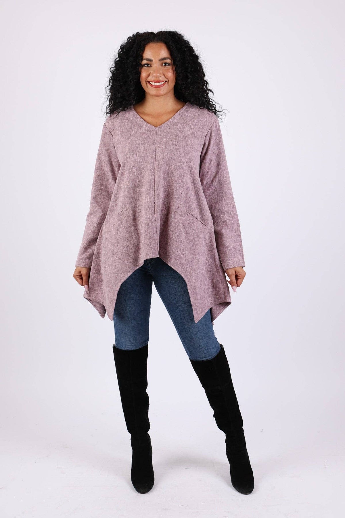 Lavender Cotton Tunic Top