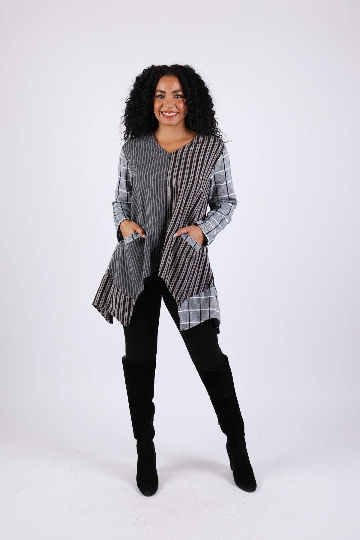 Black and White Patchwork Tunic