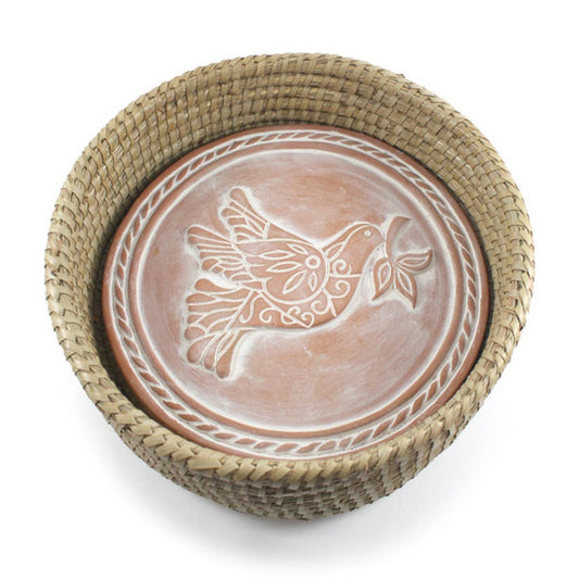 Round Bread Basket w/Dove Warmer
