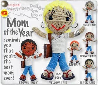 String Doll Keychain - Mom of the Year