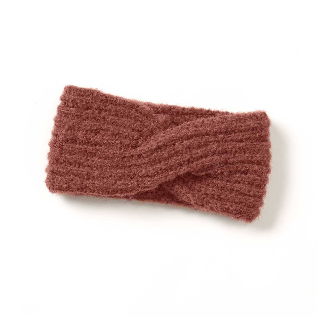 Rust Mohair Knit Headband