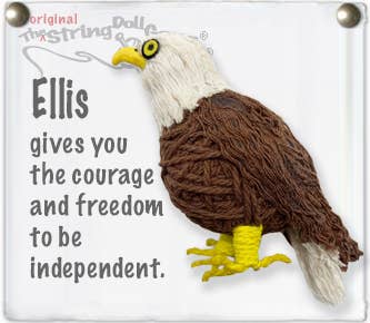String Doll Keychain - Ellis the Bald Eagle