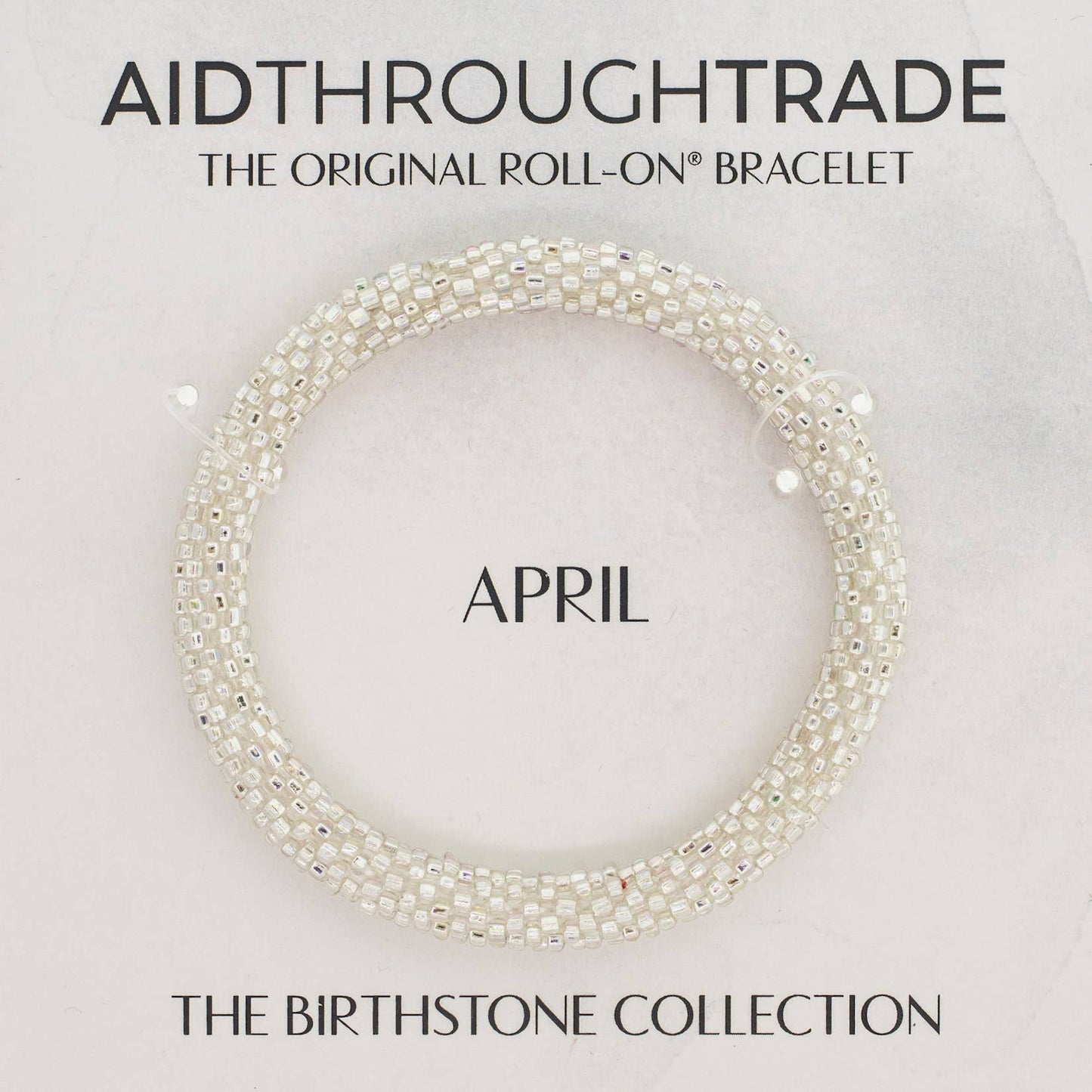 Roll-On® Bracelet -  April Birthstone