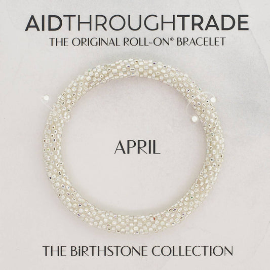 Roll-On® Bracelet -  April Birthstone