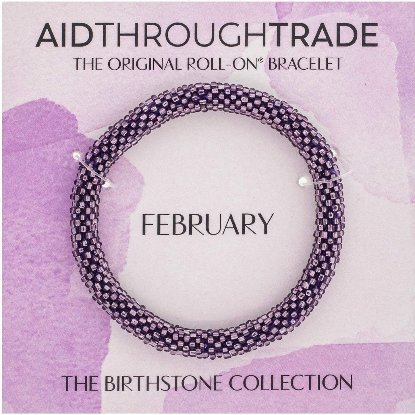 Roll-On® Bracelet - February Birthstone