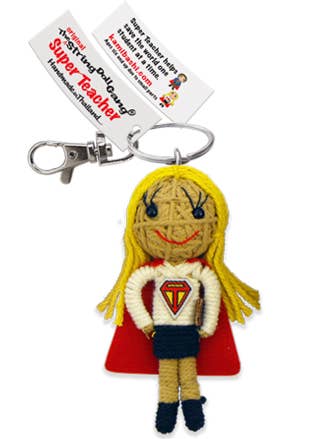 String Doll Keychain - Super Teacher (Girl)