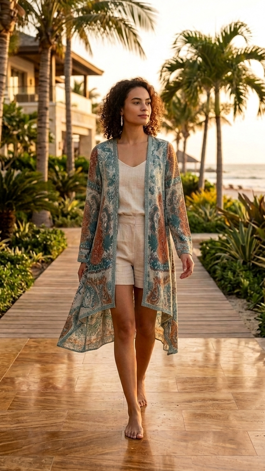 Marisol Paisley Kimono w/ Pockets