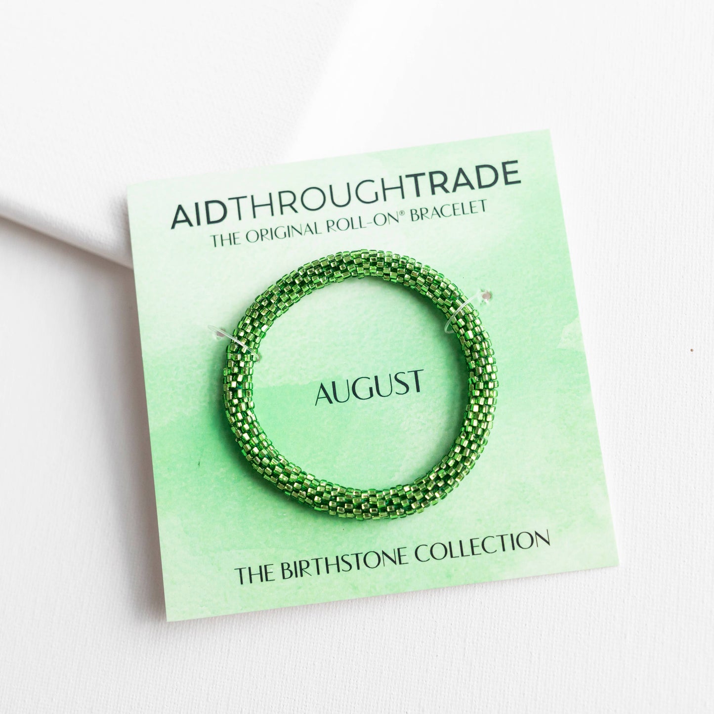 Roll-On® Bracelet - August Birthstone