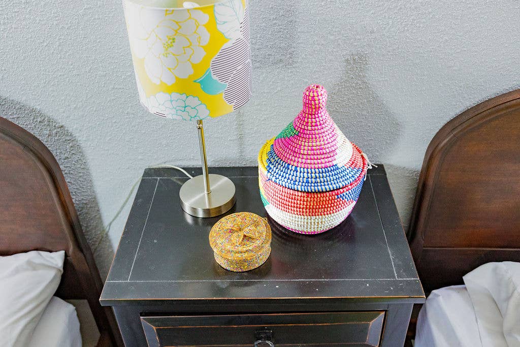 Small Lidded Sweet Grass Basket