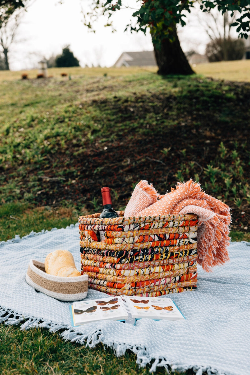 Sari Recycled Fabric Basket - Small