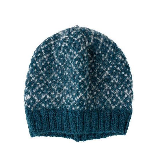 Teal Diamond Dotted Beanie