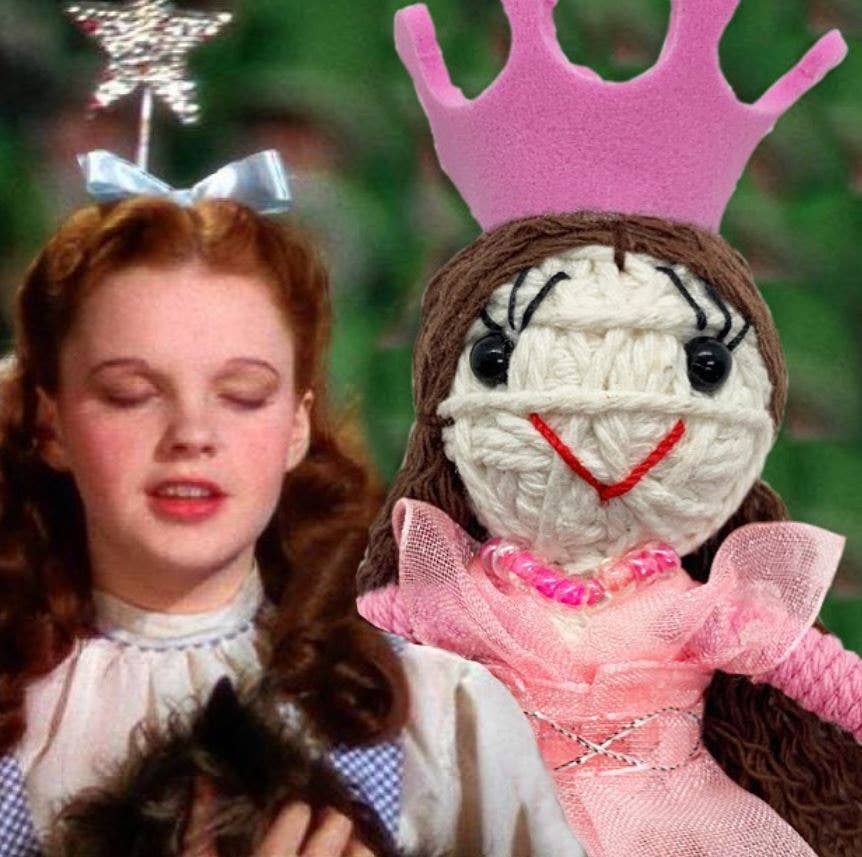 String Doll Keychain - Glinda the Good Witch