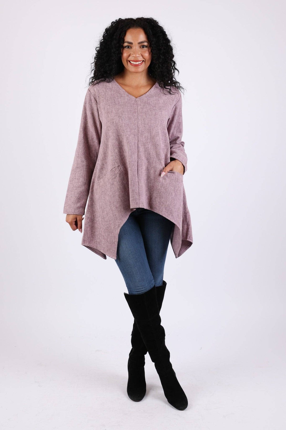 Lavender Cotton Tunic Top