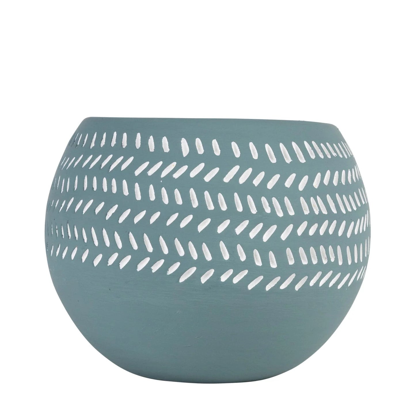 Teal Terracotta Planter - Small