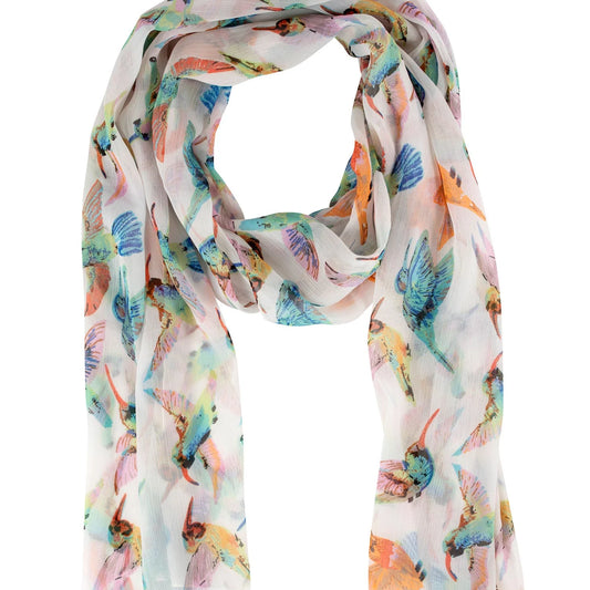 Hummingbird Chiffon Scarf