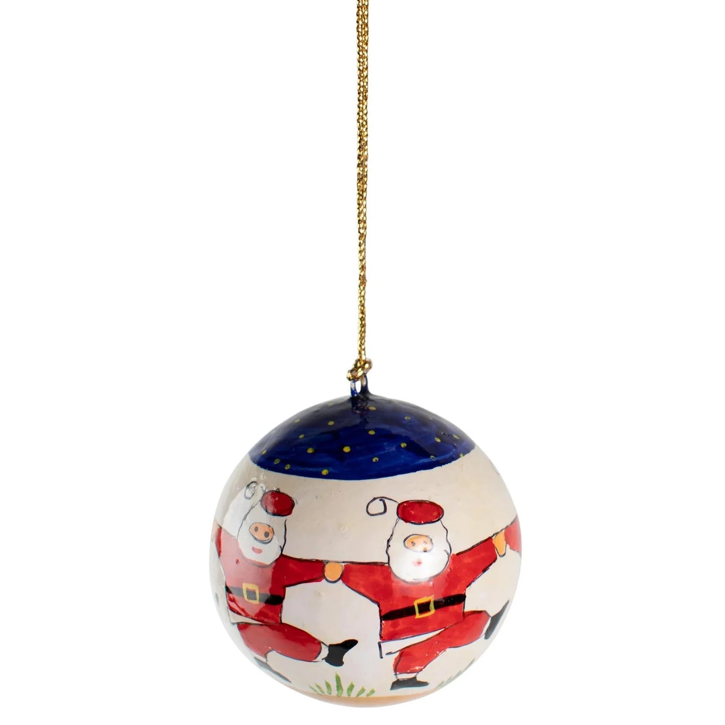 Santa Ball Ornament