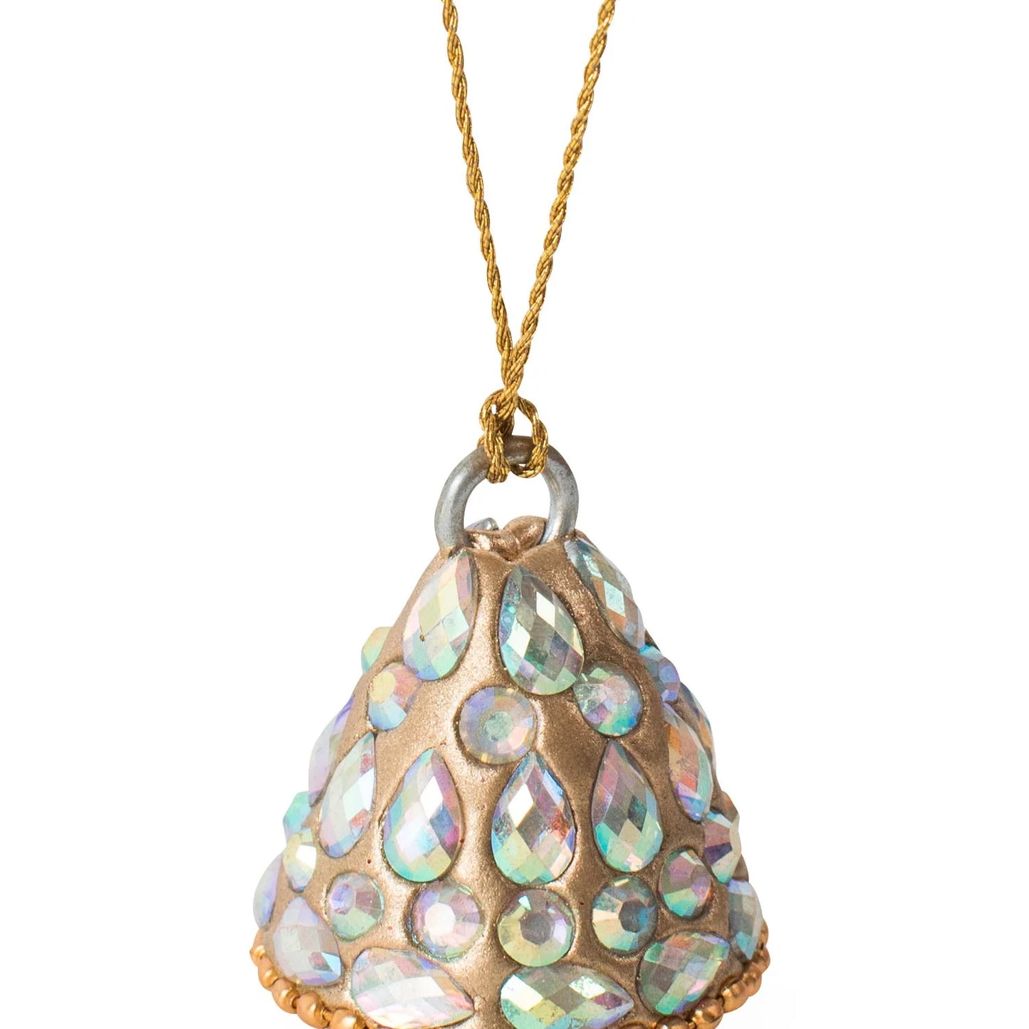 Glass Beaded Bell Ornament