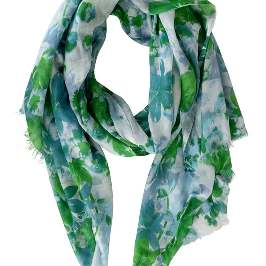 Blue/Green Floral Scarf