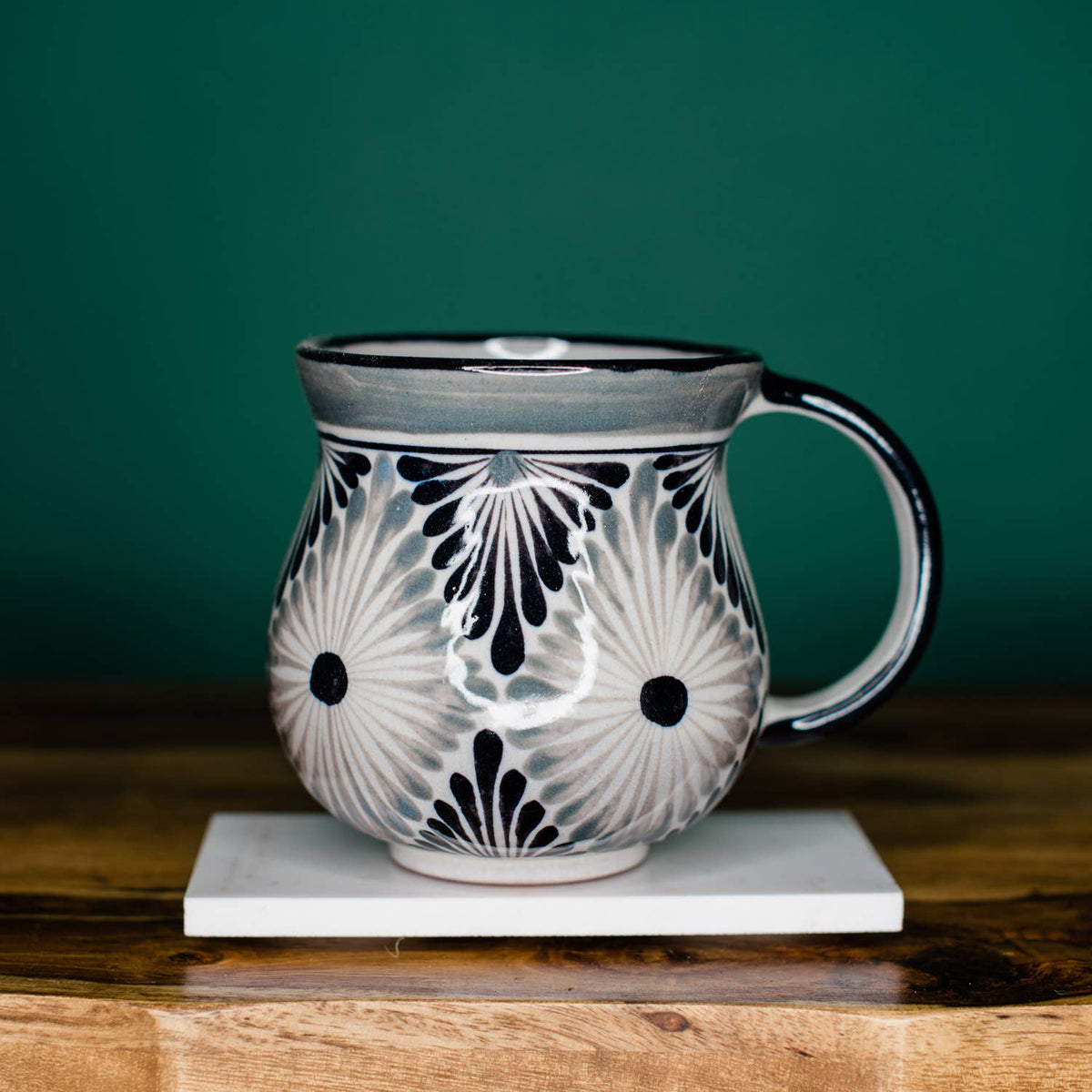 Mug - Gray/Black Diamond