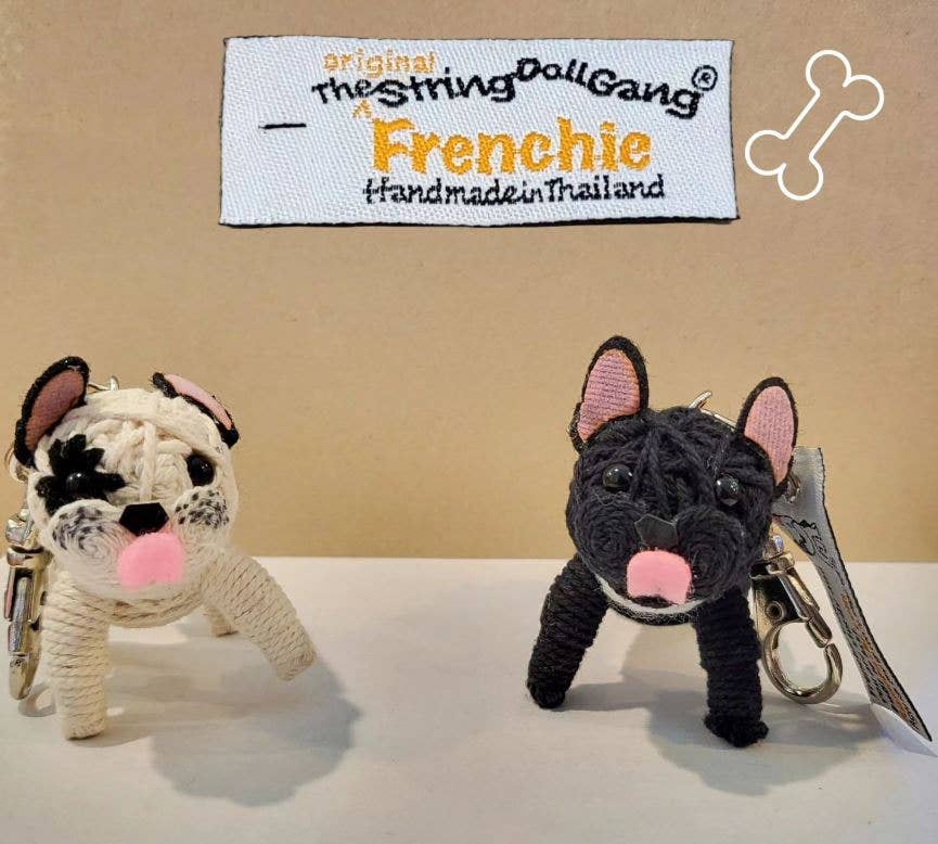 String Doll Keychain - Frenchie the French Bulldog