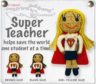 String Doll Keychain - Super Teacher (Girl)